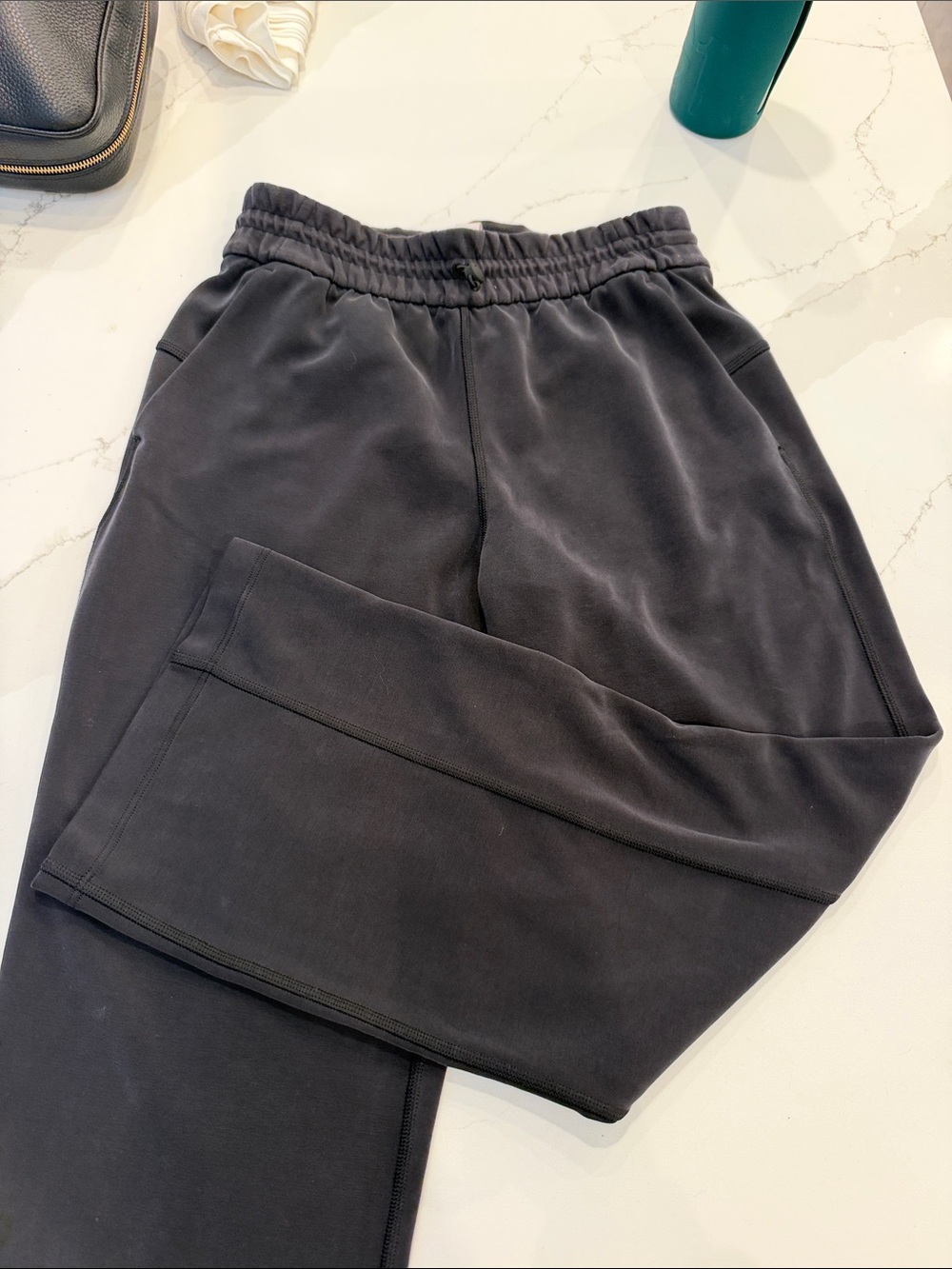 Womens lululemon Black Elastic-Waist Sweatpants